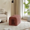Vynxaria Ottoman Storage Bench - Brown Corduroy Cat Hideaway for Living Room, Entryway, and Bedroom - 3 of 4