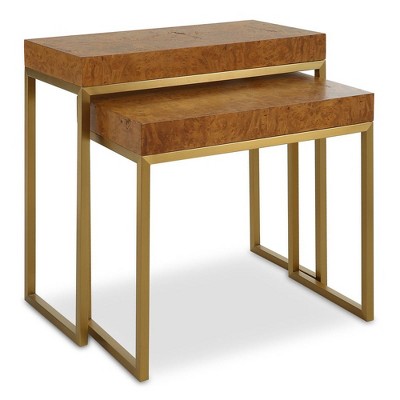 Uttermost Burl-esque Wooden Nesting Tables, Set of 2
