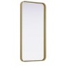 Elegant Lighting Contour Metal Rectangle Mirror 18x36 in Brass - 4 of 4