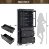 70.1"H Modern Freestanding Bathroom Cabinet with 3 Drawers & Adjustable Shelves, Soft Close Glass Doors, for Multi-Room Storage - ModernLuxe - 4 of 4