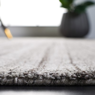 Gray Abstract Hand-Tufted Wool Area Rug 4'x6'