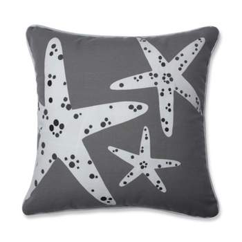 Stunning Starfish Throw Pillow Gray - Pillow Perfect