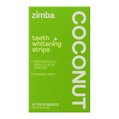 Zimba Teeth Whitening Strips Coconut 28 Ct, CASE OF 6