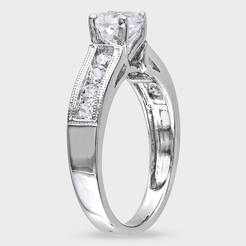 1 1/2 CT. T.W. White Sapphire Cocktail Ring - 8 - White, 3 of 7