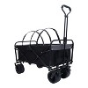 Collapsible Foldable Wagon Cart with Big All-Terrain Beach Wheels, Beach Wagon Utility Wagon Grocery Carts for Camping Shopping - 2 of 4