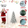 SEVOBAL Artificial Trees 5ft Pre Lit Christmas Tree Flocked Scarecrow-Shaped Christmas Tree with 551 PVC Memory Wire Tips, Green, 36"*10"*60" - 4 of 4
