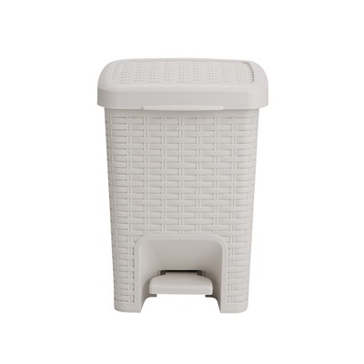Image of Mind Reader Step Trash Can, Ivory