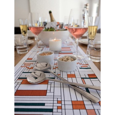 Frank Lloyd Wright Inspired Cotton Table Runner 14 x 72-inch