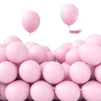 PartyWoo Balloons Light Pink Pastel Baby Pale Small Mini 5 Inch 50 pcs