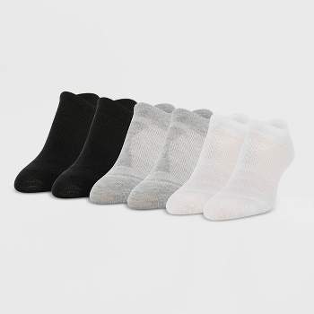 All Pro Women's Perfect Heel Forming Fit 6pk Liner Athletic Socks - White/Gray/Black 4-10