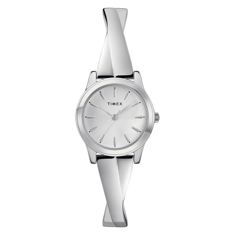 Women's Timex Stretch Bangle Watch - Silver TW2R98700JT, 1 of 4