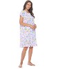 Casual Nights Women's Super Soft Yummy Nightshirt, Short Sleeve Nightgown, Night Dress with Fun Prints & Patterns - 2 of 4