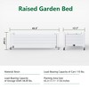 NAYSAYE Raised Garden Bed Resin Planter Box with Swivel Lockable Wheels for Backyard Patio Balcony, Light Gray, 43.3"*17.7"*17.56" - 3 of 4