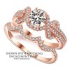 Ellalee Anniversary Band Ring Cz Rose Sterling Silver Women Ginger Lyne Collection - 3 of 4