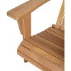 Wooden Adirondack Chair Wide Armrest,Durable and Weather Resistant,Garden Furniture for Outdoor, Patio or Beach,Without Footrest - 4 of 4