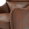 PAGED Accent Chair, Hi-back Vintage Lounge Chair with Ergonomic Curved Backrest, Living Room Chairs for Living Room - 4 of 4