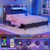 Aheaplus Platform Bed Frame with Reversible Storage Headboard and Charging Station - 4 of 4