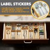 Drawer Dividers, Expandable Bamboo Organizers with Inserts & Labels, Adjustable 17"–22", Set of 10 for Kitchen, Office, Dresser, Natural - 4 of 4