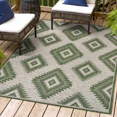 Lior Geometric Moroccan Diamond Indoor/Outdoor Area Rug - JONATHAN Y