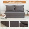 LIVAREEmlen Foldable Sofa Bed with Pillow, Floor Couch with Backrest for Living Room/Dorm/Guest Room/Home Office, Twin - 3 of 4
