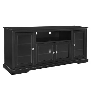 Glass Door Traditional Highboy TV Stand for TVs up to 80" - Saracina Home - 1 of 4