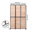NicBex 3-Panel Room Divider 6FT Folding Wood Privacy Screen with Louvered Design Partition for Home & Office - 3 of 4