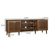 Walnut Brown 63 Inch Mid-Century Modern TV Stand with Grille Doors, Adjustable Shelves and Cable Management for 55 65 70 Inch TVs-The Pop Home - 4 of 4