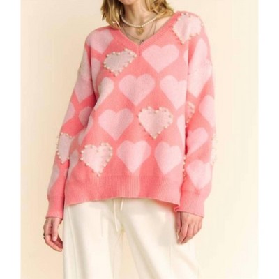 Women's Pearly Heart Sweater - DAVI & DANI
