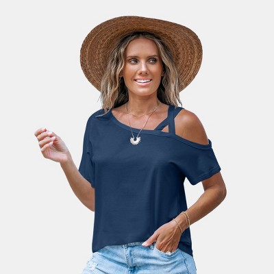 Women's Breezy Beach White Cold Shoulder Top - Cupshe