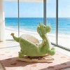 SEVOBAL Toy Vehicles Rocking Horse Dragon Ride On with Safety Belt and Developmental Features, Green, 25.6"*15"*28.3" - 3 of 4