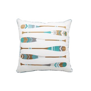 RightSide Designs Lake Oars Indoor/Outdoor Throw Pillow - 1 of 4