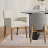 9-Piece Oval Dining Table Set, 79'' Black Pedestal Table with 6 Armless & 2 Armrest Upholstered Chairs, Modern Dining Room Set-Maison Boucle - 2 of 4