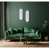 Storied Home Oval Metal Framed Wall Mirror with Brackets: Modern Decor, Iron Frame, Wall Mount - 2 of 4