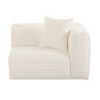 TOV FurnitureTarra Fluffy Oversized Corduroy Modular Corner Chair Cream 43"W x 39"D x 26.8"H - 3 of 4