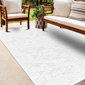 Hauteloom Chen Cream Outdoor Rug - 1 of 4