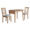 NicBex Dining Table Set for 2 Kitchen Table Dining Table Set Trestle Kitchen Table Set with Drop Leaf for Dining Room - 3 of 4