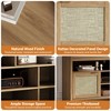 Homhougo 58" inch Rattan TV Stand for TV up to 65 Inch, Boho Entertainment Center with Storage,TV Console Cabinet Brown - 4 of 4