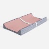  Bacati - Olivia Solid Coral/Navy Quilted Changing Pad Cover - 2 of 4