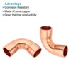 Unique Bargains Copper HVAC Sweat Solder Connection Short Radius 0.03" Thick Elbow Pipe Fittings Rose Gold - 3 of 4