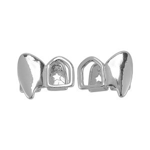 Unique Bargains Hip Hop Left and Right Fake Grills 1 Set - 1 of 4