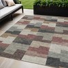 Orange Copper And Charcoal Geometric Washable Indoor Outdoor Area Rug - 2 of 4