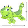 Pool Central Inflatable Spotted Dinosaur Ride-On Pool Float - 46.5" - Green - 3 of 4