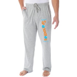 Nickelodeon Men's SpongeBob SquarePants Bubble Logo Loungewear Pajama Pants Heather Grey - 1 of 3