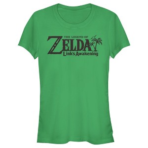 Juniors Womens Nintendo Legend of Zelda Link's Awakening Switch Logo T-Shirt - 1 of 3