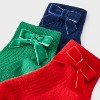 Toddler Girls' 3pk Velvet Bows Ankle Socks - Cat & Jack™ - 3 of 3