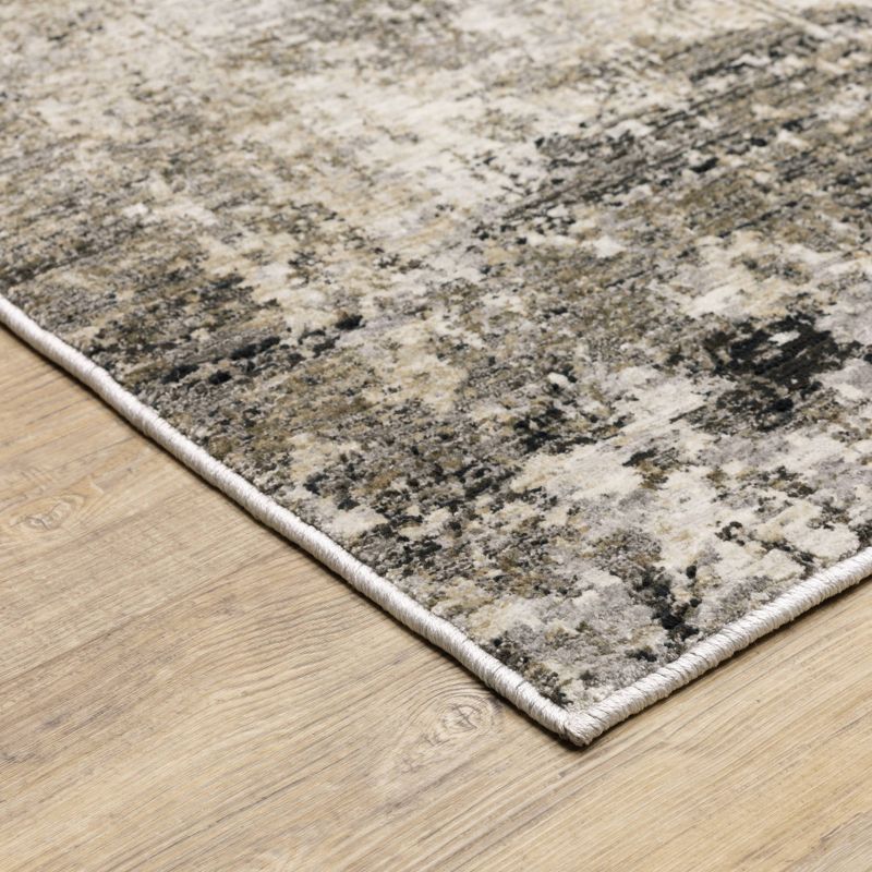 Nirvan Distressed Abstract Indoor Area Rug Beige/Gray - Captiv8e Designs, 3 of 9