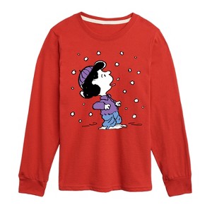 Boys' - Peanuts - Lucy Snow Long Sleeve Graphic T-Shirt - 1 of 4