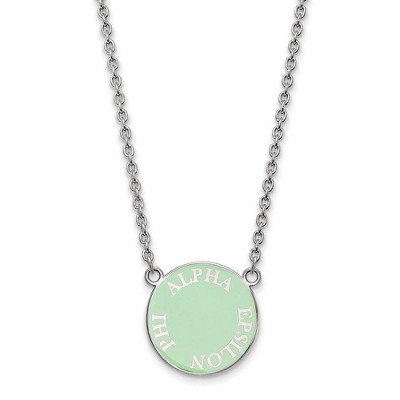 Black Bow Jewelry Sterling Silver Alpha Epsilon Phi Greek Life Necklace 18 Inch