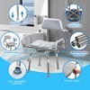 Swivel Shower Chair with Arms and Back, for Elderly and Disabled,Adjustable Height and Backrest,One-Touch Rotate Shower Chair,Gray - 3 of 4