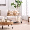 Chanasya Ruched Faux Fur Throw Pillow Covers - 2 Pieces - 18" x 18” - 4 of 4